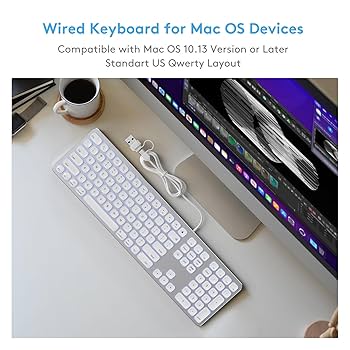 Amazon.com: All-Aluminum Wired Backlit Keyboard for Apple